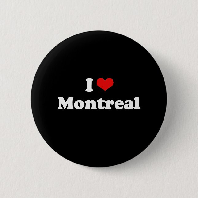 I Liebe-Montreal-T-Shirt Weiß-T-Shirt Button (Vorderseite)