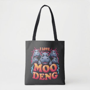 I Liebe Moo Deng Baby Hippo Liebhaber Tasche