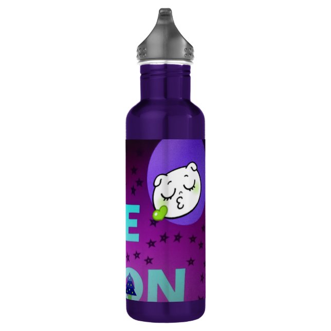 "I Liebe Moon" - Ein skurriler Kunstentwurf Edelstahlflasche (Rechts)