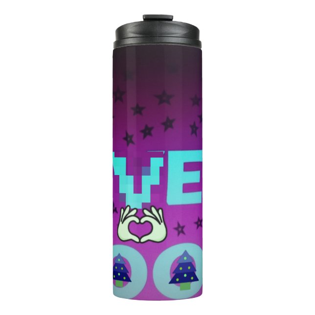 "I Liebe Moon" - Ein skurriler Kunstentwurf Thermosbecher (Vorderseite)