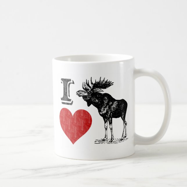 I Liebe Moose Kaffeetasse (Rechts)