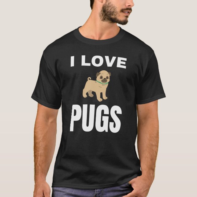 I LIEBE MOPS T-Shirt (Vorderseite)