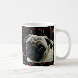 I Liebe-Möpse mit Herzen Kaffeetasse