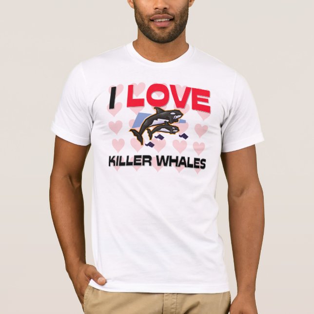 I Liebe-Mörder-Wale T-Shirt (Vorderseite)