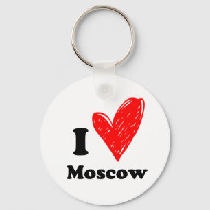 I Liebe Moskau Schlüsselanhänger