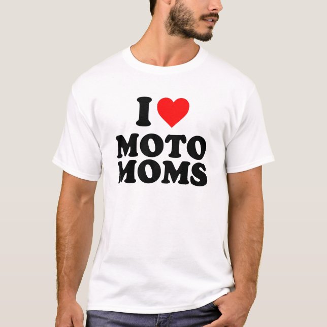 i Liebe moto moms T-Shirt (Vorderseite)