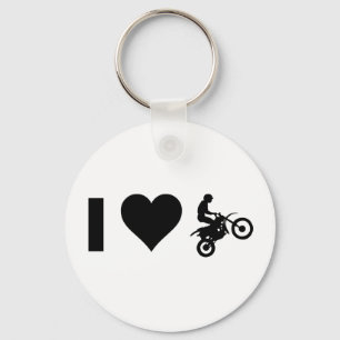 I Liebe Motocross Schlüsselanhänger