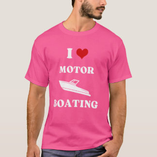 I Liebe Motorboot Herzboot Funny Retro Captai T-Shirt