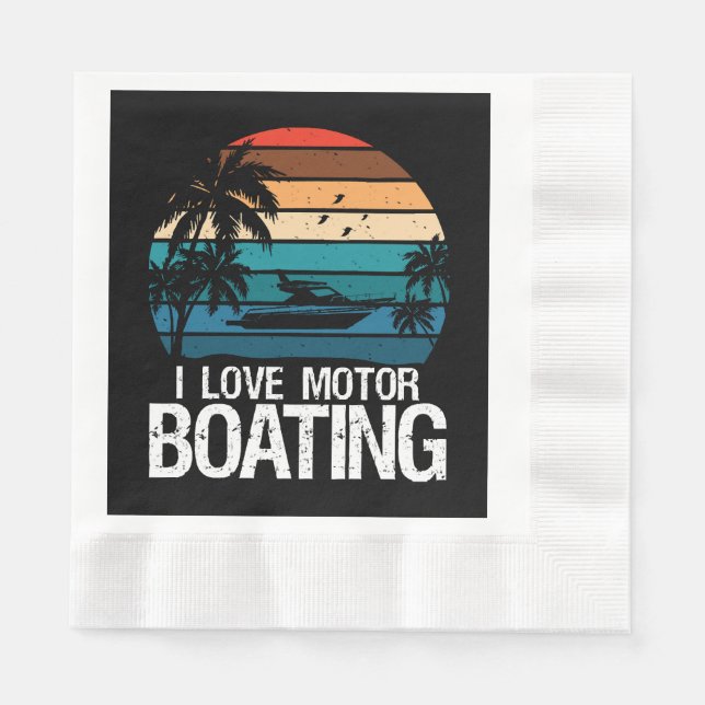 I Liebe Motorboote Serviette (Vorderseite)