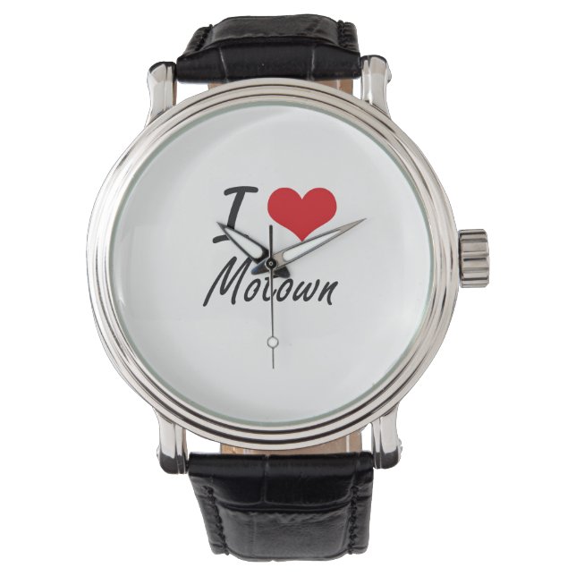 I Liebe MOTOWN Armbanduhr (Vorderseite)