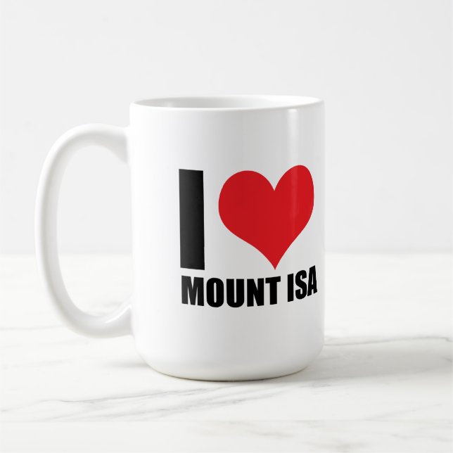 I Liebe Mount Isa Kaffeetasse (Links)