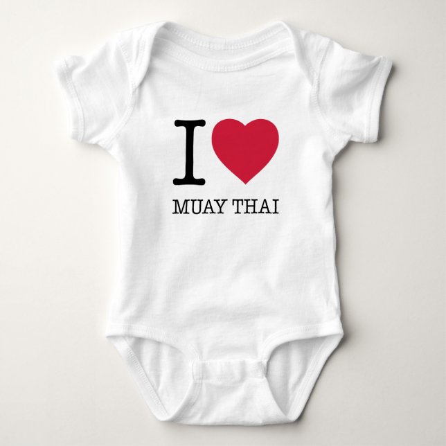 I LIEBE MUAY THAI BABY STRAMPLER (Vorderseite)