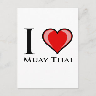 I Liebe Muay Thai Postkarte