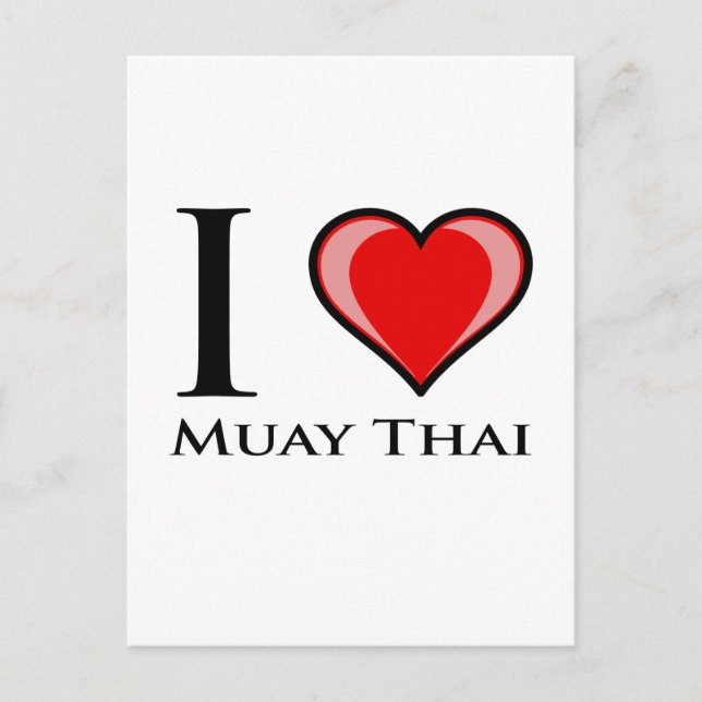 I Liebe Muay Thai Postkarte (Vorderseite)
