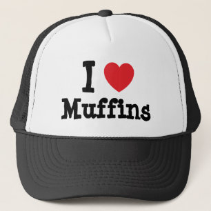 I Liebe Muffins Herz T - Shirt Truckerkappe