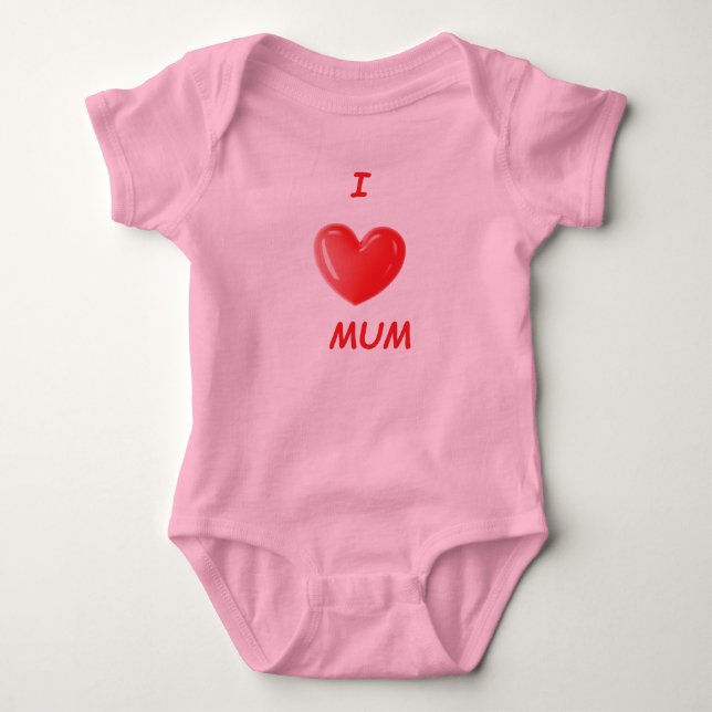 I Liebe MUM Baby Strampler (Vorderseite)