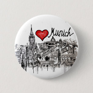 I Liebe München Button