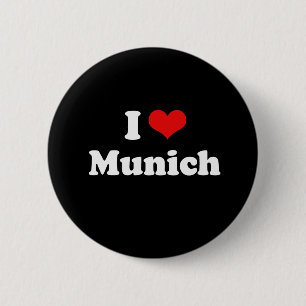 I Liebe-München-T-Shirt Weiß-T-Shirt Button