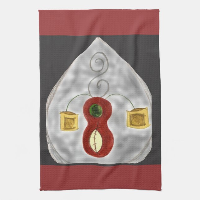 I Liebe Music Abstrakt Instruments Küchentuch (Vertikal)