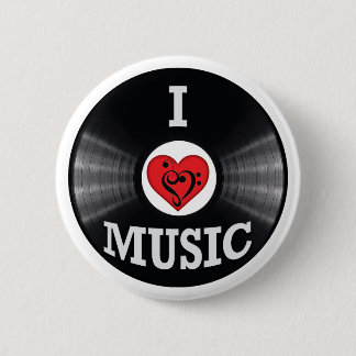 I Liebe Music Art Button