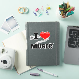 I Liebe Music, beliebter Design Sticker