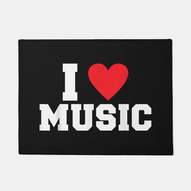 I Liebe Music Lover Fußmatte (Vorderseite)