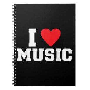 I Liebe Music Lover Notizblock