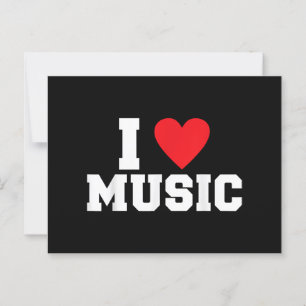 I Liebe Music Lover Postkarte
