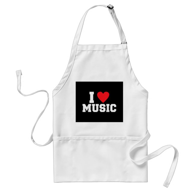 I Liebe Music Lover Schürze (Vorne)