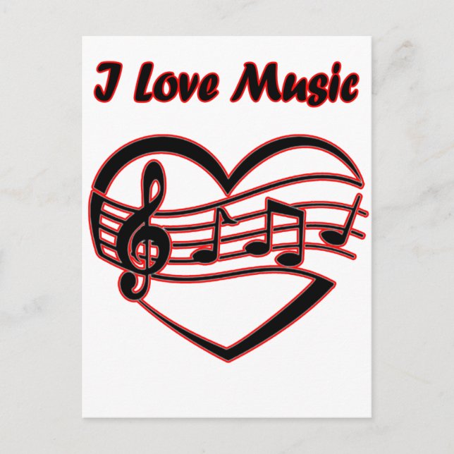 I Liebe Music Postkarte (Vorderseite)