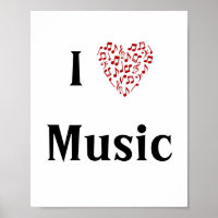 I Liebe Music Red Heart of Musiknotens