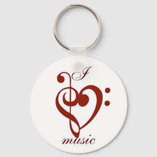 I Liebe Music Schlüsselanhänger