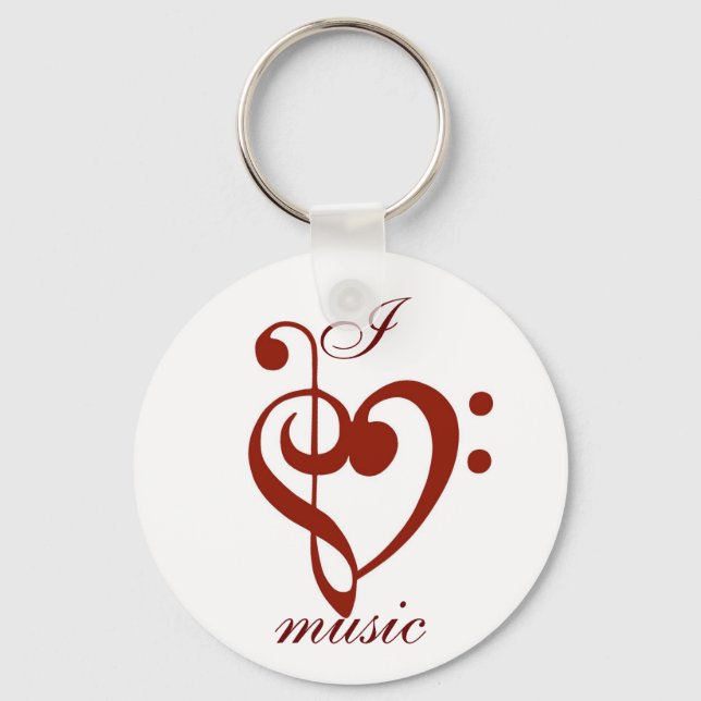 I Liebe Music Schlüsselanhänger (Vorderseite)