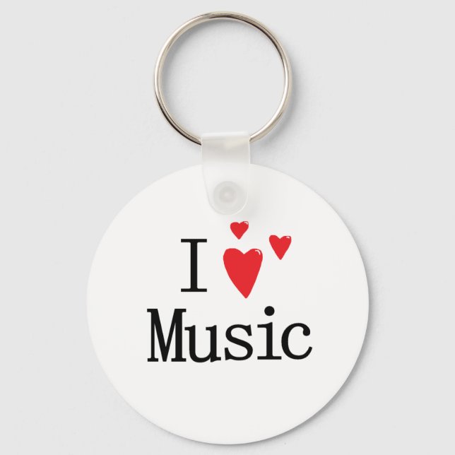 I Liebe Music Schlüsselanhänger (Vorderseite)