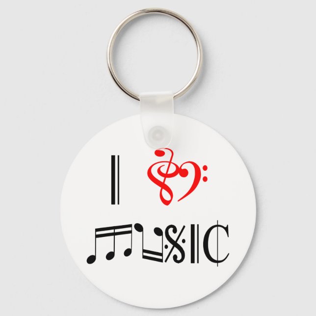 I Liebe Music Schlüsselanhänger (Vorderseite)
