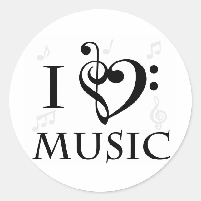 I Liebe Music Stickers (Vorderseite)
