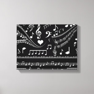 I Liebe Music_Stretched Canvas Print Leinwanddruck