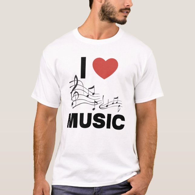 I LIEBE MUSIC T-Shirt (Vorderseite)