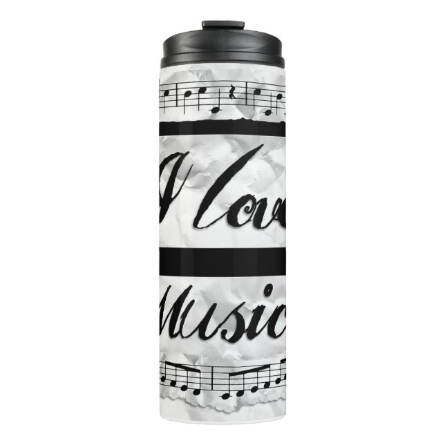 I Liebe Music Thermosbecher (Vorderseite)