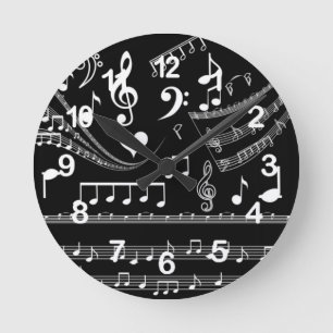 I Liebe Music_Wall Clock Runde Wanduhr