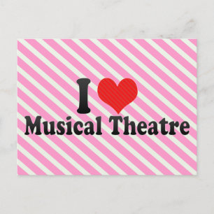 I Liebe Musical Theater Postkarte