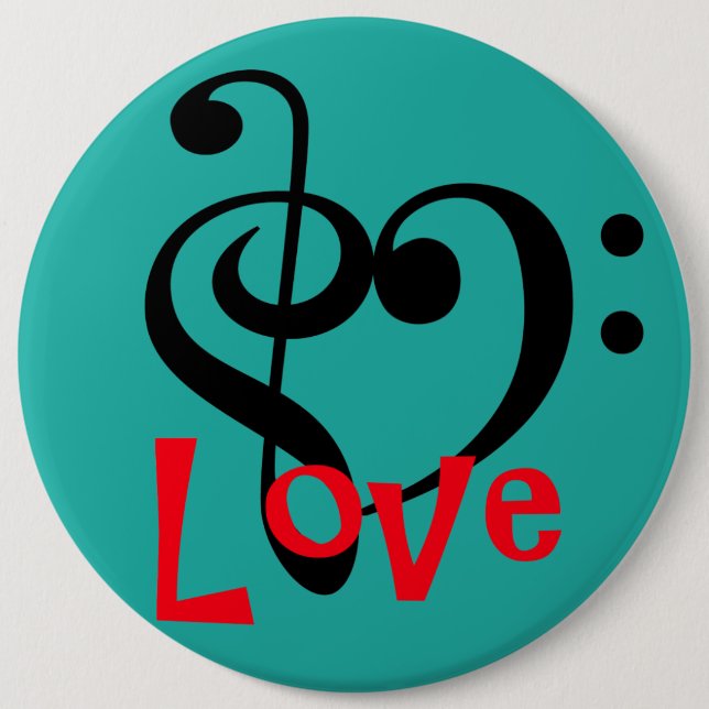 I Liebe-Musik Button (Vorderseite)