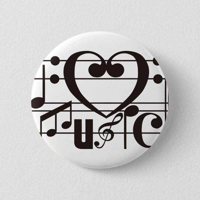 I LIEBE-MUSIK BUTTON (Vorderseite)