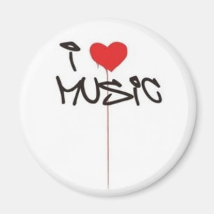 I Liebe-Musik Magnet