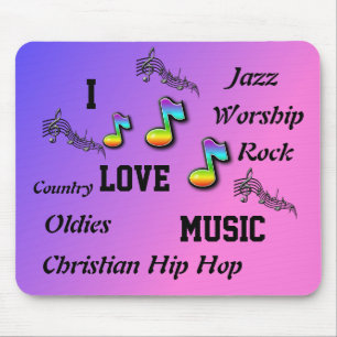 I LIEBE MUSIK MOUSEPAD