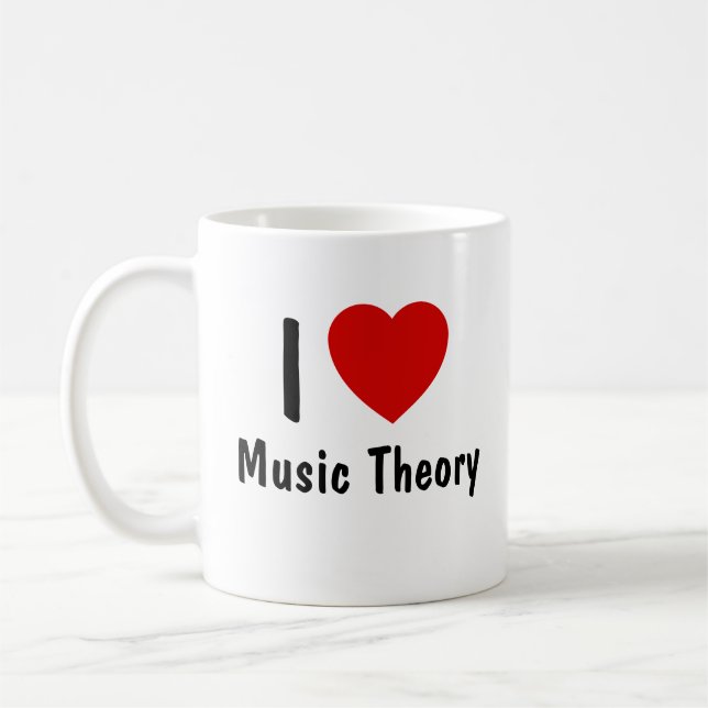 I Liebe Musiktheorie Kaffeetasse (Links)