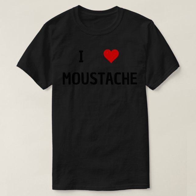 i Liebe mustache T-Shirt (Design vorne)