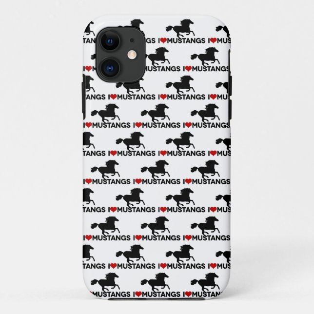 I Liebe-Mustangs - iPhone Fall Case-Mate iPhone Hülle (Rückseite)