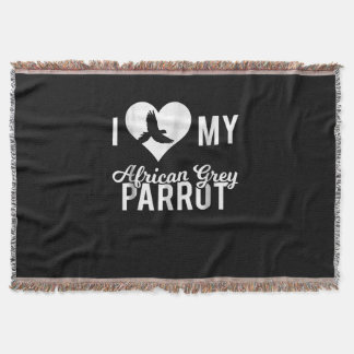I Liebe My African Gray Parrot T Decke