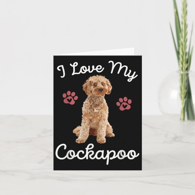 I Liebe My Apoo Dog Mama Funny Quote Hausbesitzer  Karte (Vorderseite)